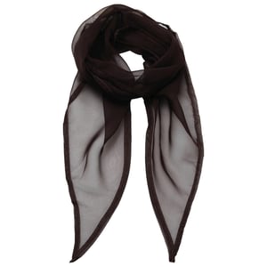 Premier Uniseks sjaal van chiffon in kleuren voor volwassenen (Bruin)