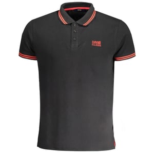 Cavalli Class Polo Shirt met Tipped Kragen Rood Logo Zwart