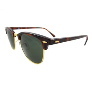 Ray-Ban Zonnebril Clubmaster 3016 W0366 Havana Groen G-15 Grote 51mm