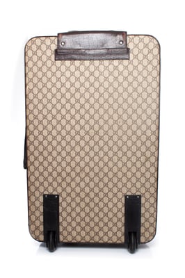GG canvas koffer in bruin