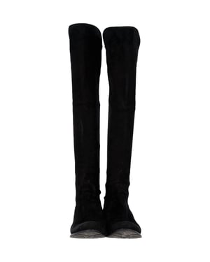 Stuart Weitzman 5050 Knielaarzen in Zwart Suède