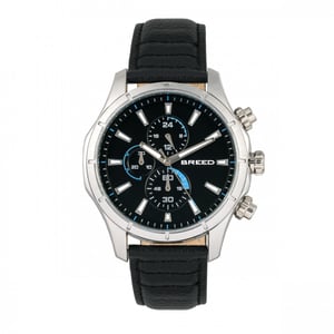 Breed Lacroix chronograaf horloge met leren band