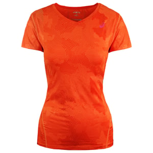 Asics Motion Dry Dames Oranje Hardloop Top