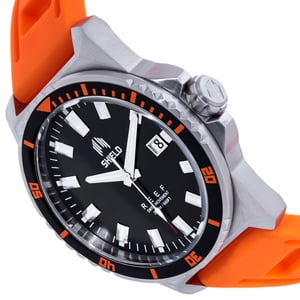 Shield Reef Bandhorloge met datum - oranje