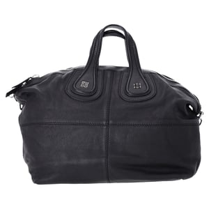 Givenchy Grote Nightingale Schoudertas in Zwart Geitenleer