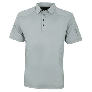 Island Green Heren Gestikt Golf Poloshirt (Slagschip Grijs)
