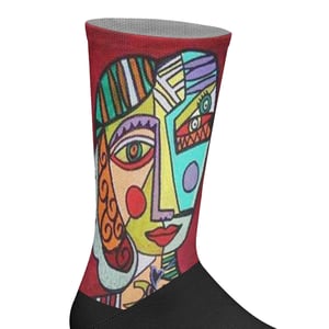 Lange uniseks sokken met elastische print