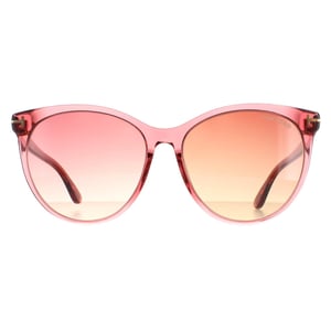 Tom Ford Round Dames Shiny Transparant Antique Pink Pink Gradiënt Maxim FT0787