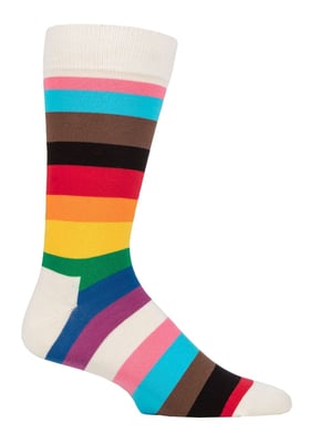 Happy Socks - Novelty Pride Design Sokken | Geweldig Cadeau - Pride Streep