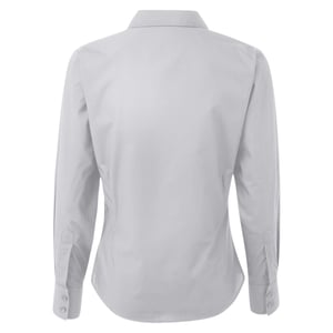 Premier Dames/Dames Popeline Blouse met Lange Mouwen (Zilver)
