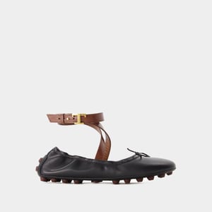 Gommini Ballerina's - <#Tod's#> - Leer - Zwart
