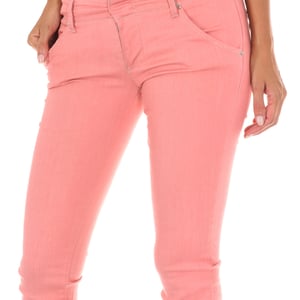 Lange broek van stretchstof 70DBF0585-G194 vrouw
