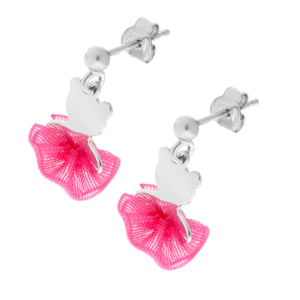 Orphelia 'Bear Bow' Kinder 925 Sterling Zilveren Oorbellen - Zilver ZO-7132