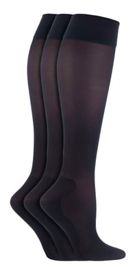 IOMI - 3 Paar Multipack Dames Vlucht Sokken, Compressiesokken voor Vrouwen - Zwart