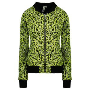 Vans Off The Wall Long Sleeve Zip Up Printed Womens Yellow Track Jacket V2YRD2P