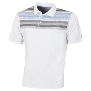 Island Green Matrix Print Heren Wit Golf Poloshirt