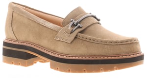 Clarks Dames Platte Schoenen Orianna Bit Leren Instapper beige