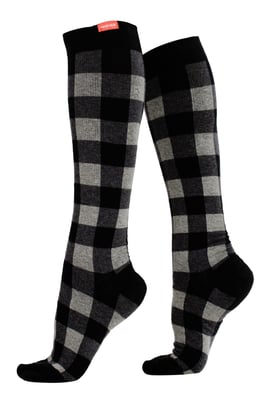 Brede katoenen 20-30 mmhg gegradueerde compressiesokken - Heathered Gray