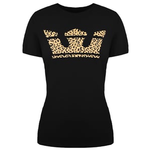 Supra Zwart Luipaardprint Kroon T-shirt 192232 045