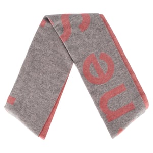 Acne Studios Logo Sjaal in Roze en Grijs Wol