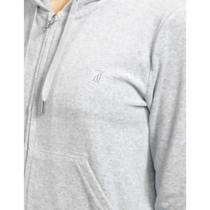 Vrouwen Juicy Couture Velours Volledige Rits Trainingsjack in Zilver