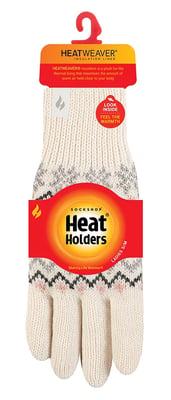 Heat Holders - Dames Zachte Thermische Handschoenen - Crème