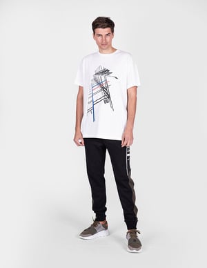 Les Hommes T-shirt City Mannen Wit