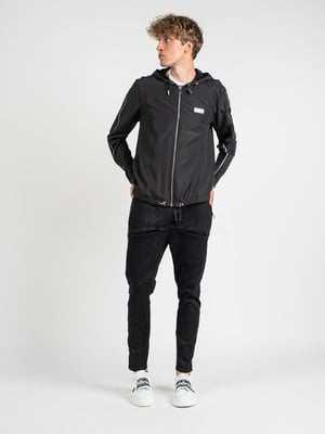 Les Hommes jas Windbreaker Mannen zwart