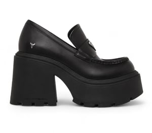 Windsor Smith Zwarte Leren Plateauschoenen - Spolied