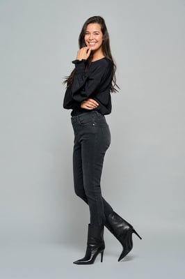 Caroline Tensen Utah Denim Broek Denim Zwart