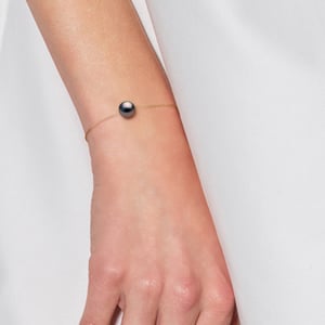 Armband Tahitian Pearl Ronde 8-9 mm ketting forcat Yellow Gold