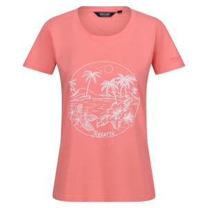 Regatta Dames/Dames Filandra VIII Tropisch Eiland T-Shirt (Schelp Roze)