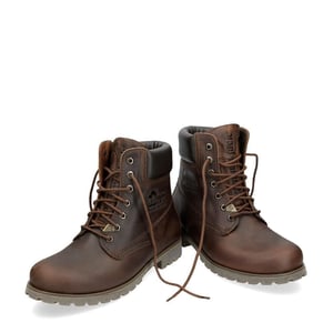 Panama Jack 03 C8 bruine herenlaarzen, waterdichte leren veters, enkelchukka, wandelen