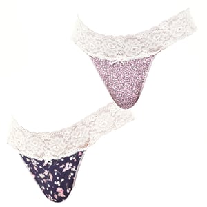 Set van 2 Coquettes Katoenen Strings JPT1 voor dames