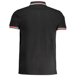 Cavalli Class Polo Shirt met Tipped Kraag en Toned Logo in Zwart