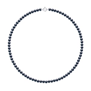 Gekweekte parels ketting Zoetwater 5-6mm Sluiting Black Luxury White Gold