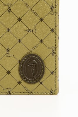 Trussardi Heren Portemonnee Groen Leder