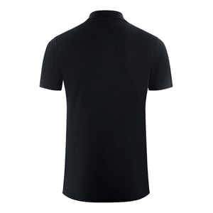 Aquascutum Branded Sleeve Black Polo Shirt