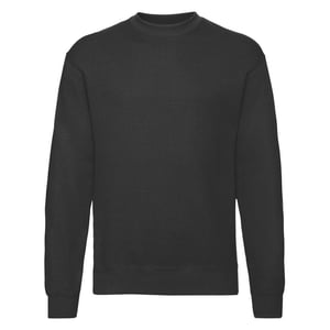 Fruit of the Loom Heren Lichtgewicht Drop Shoulder Sweatshirt (Zwart)