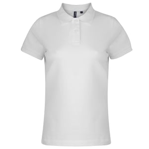 Asquith & Fox Dames/dames Poloshirt met korte mouwen en effen mouwen (Wit)