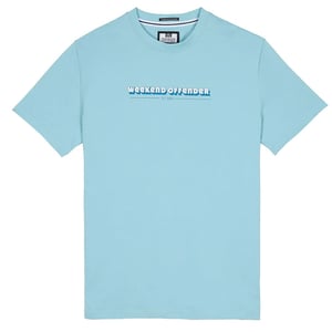 Weekend Overtreder Baccalieri Heren Ijsblauw T-Shirt