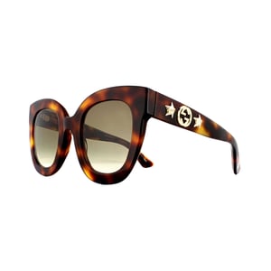 Gucci Zonnebril GG0208S 003 Havana Bruin Verloop