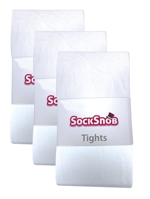 3 paar dames gekleurde ondoorzichtige 80 denier panty's - Wit