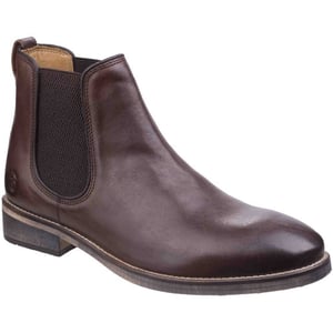 Cotswold Heren Corsham Town Leather Pull On Casual Chelsea Ankle Boots (Donkerbruin)