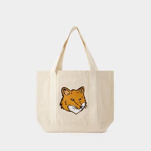 Vossenkop boodschappentas - Maison Kitsune - Katoen - Beige