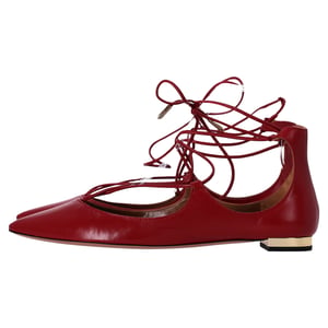 Aquazzura Christhy Laarzen met Veters in Rode Leer