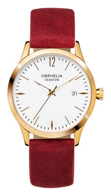 Orphelia Fashion Suède Dames Rode Horloge OF711701