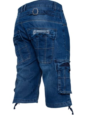 Enzo Heren Cargo Combat Denim Short