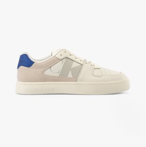 CLASSIC CUPSOLE Heren Trainers Wit/ Champignon/ Saffierblauw