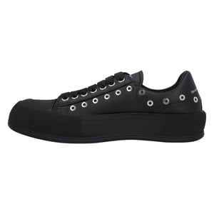 Alexander McQueen Heren Deck Plimsoll in Zwart/Zilver